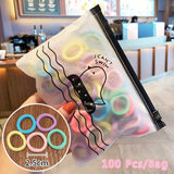 Pcs/Bag Children Cute Candy Random Solid Elastic Hair Bands Girls Lovely Srunchies Rubber Bands Kid Hair