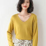 Fongt Neck Sweater Female Spring And Autumn Bottom Shirt Loose Show Thin Inside With A Long Sleeve Knit Sweater Thin Women's Wear-Outfit