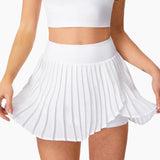 Fongt Tennis Skirt Running Yoga Badminton Short Skirt With Safety Pants Zipper