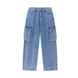 High Street Pocket Baggy Cargo Jeans-Outfit