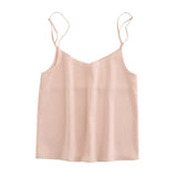 Women V Neck High Quality Satin Camis Spaghetti Strap Adjust Leeveless Silk Tank Tops 2021 Camisole
