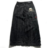 Y2K Polar Boy Jeans Hip-Hop Cartoon Pattern Loose Harajuku High Waist Wide Pants-Outfit