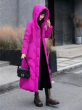Chinese Wind Long White Duck Down Down Jacket Female 2024 Winter Retro Embroidery Add Thick Over The Knee Plate Button Large Size Coat Tide-Outfit