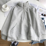 Sweatshirts Clothing Pullovers Zipper Fashion Stand-up