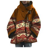 Fongt Winter Wish Amazon Ebay Autumn And Winter New Lady Loose Retro Print Wool Coat 5 Color 8