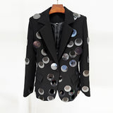 Fongt New Star Personality Fashion Big Sleek One-Buckle-Fits-Fit Suit Jacket Jacket