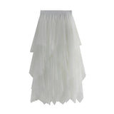 Fongt Mesh Dress Women's Long Mid-Term 2025 Spring New Yarn Skirt High-Waisted Thin Skirt 8063