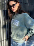 Sweatshirt Women 2023 Spring Autumn Clothing Letter Printed Vintage Sweatshirts Tops Fashion Pullovers Sweatshirts