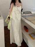 Fongt Industry!Weaving Splicing Splicing Design Niche Thin Gentle Comfortable Sling Dress / Sling Coat