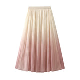 Fongt Temperament Gradually Faded Half-Body Dress 2025 Spring And Summer New Light Luxury High-Waist A Skirt 0872