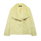 Fongt Women's Winter Fashion Temperament Style Wind Artificial Fur Coat D69352