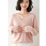 Fongt Neck Sweater Female Spring And Autumn Bottom Shirt Loose Show Thin Inside With A Long Sleeve Knit Sweater Thin Women's Wear-Outfit