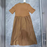 Spring Casual Round-Neck Short-Sleeved Dress 1225255004-Outfit