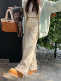 Puffer Thick Fleece Warm Pants-Outfit
