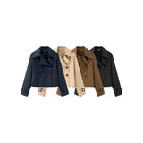 Fongt Women's 2025 New Double-Dbutled Short Wind Coat