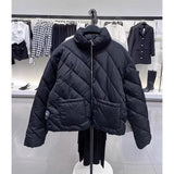 Fongt And Winter New Twill Quilt Cotton Jacket Jacket With Long Sleeves To Keep Warm