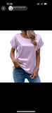 Women's Short-Sleeved Satin Shirt Loose Casual Round-Collar Satin T-Shirt Women's Spring / Summer 2024 New Style-Outfit