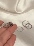 4pcs Butterfly Decor Simple Ring-Outfit