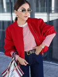 Fongt And Autumn 2025 Fashion New Soft Bomber Jacket Women's M56867