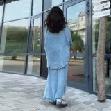 Fongt 2025 New Women's Loose Casual Comfortable Denim Dress Suit