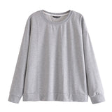 Autumn Solid Tracksuits Women O-neck Long Sleeve Oversize Tops And High Waist Pants Female Casual Two Peices Sweat