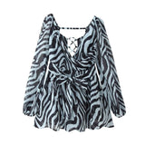 Fongt Women's ZA Summer New Temperament Light V Neck Shoulder Sleeves Tethered Dress