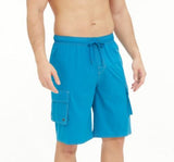 Pants Solid Color Multi-Pocket Fake Two Double-Layer Overalls Five-Point Fitness Running Leisure Sports Shorts-Outfit