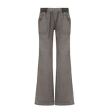 Fongt Cloth Forget Street Retro Pocket Bump Thread Low-Rise Jeans Can Be Styled Casual Trousers