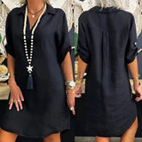 Mid Skirt Summer Rayon Short-sleeved Shirt