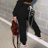 Lace Up High Waist Plus Size
