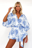 Fongt Summer 2024 Ladies With Waist Strap Geometric Print Sexy Jumpsuit 88137-Outfit