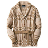 Fongt Men's Vintage Knit Dresses Classic Lattice Jackcase Sweater Sweater