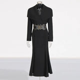 Temperament Famous Wind Fish Tail Hem Jacket 2025 New Heavy Industry Waist Seal Design Slim Thin Robe