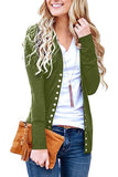 Solid Color V-neck Long Sleeve