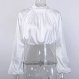 Collar Loose Slimming Solid Color