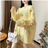 Strawberry Tassel Sweater-Outfit