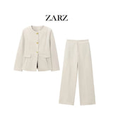 Fongt Homemade New Women's Classic Fashion Bing Mid-Rise Straight Pants 9287507