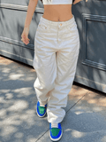 Basic Wash Straight Leg Boyfriend Jeans-Outfit
