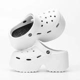 High Heels Wedges Clogs Women Mules 2024 New Chunky Platform Sandals for Women Summer Beach Thick Bottom Slippers Slides-Outfit