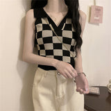 Lattice Collar Sling Vest Women Pure Babes Wear Design Sense Inside A Short Bottom