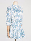 Fongt Style Print Top + Skirt Women Spring 2025 New Two Sets Of High-End Comfortable Casual Fashion