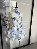 Fongt 2025 New Women's Fashion Dress Sexy Bare Back Hanging Neck Repair Dress