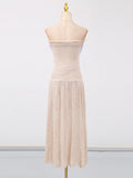 Fongt Sexy Style Dress Woman 2025 Summer New Sweet Fresh High-End Feel Breastless Sleeveless Hollow Dress