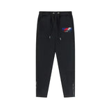 Rainbow Gradient Letter Tiger Head Printing Ins Trendy Sweater Trousers Jogging Suit-Outfit