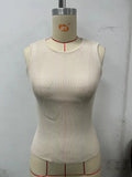 Fongt Knit Vest Female 2024 Summer New Solid Color Slim Inner Matching Top-Outfit