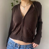 Slim Zipper Casual Hooded Sweater-Outfit