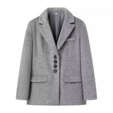 Fongt Women's Clothing Explosion Fashion Loose Long Hair Blazer