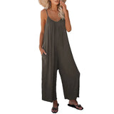Sling Summer Solid Sleeveless Color Pocket Casual