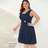 Popular Style Large-Size Bridesmaid Dress Annual Toast Short Dress Dress-Outfit