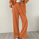 Fongt And Autumn New Blazer Female British Wind Casual Versatile Blue Small Medium Long Suit Female-Outfit